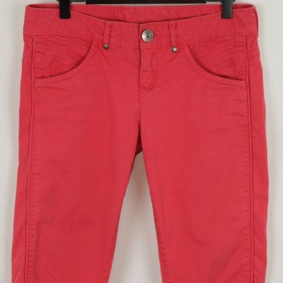 Athleta Kaleidoscope Women's Size 2 Pink Stretch Mid Rise Ankle Skinny Pants - Picture 2 of 10